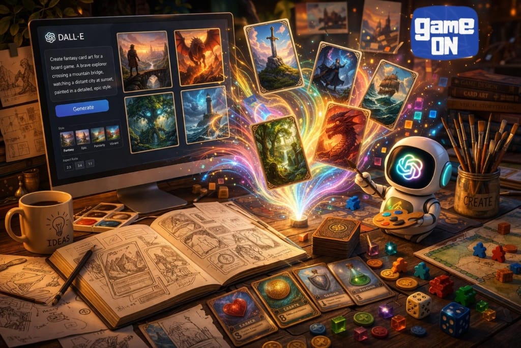 Game board Card Design with Dall-E