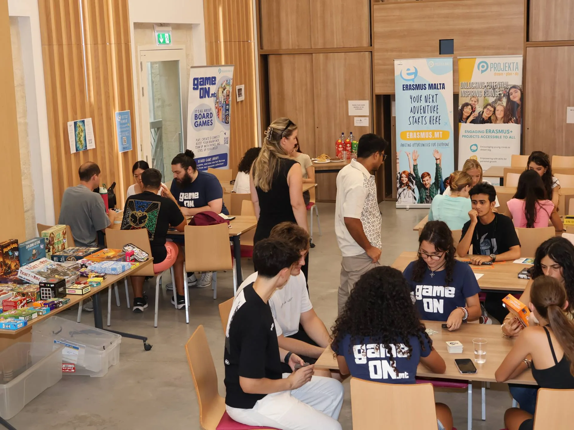 People participating in a Game On activity