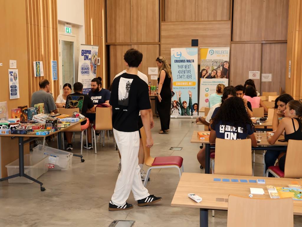 GameOn event attendees playing board games