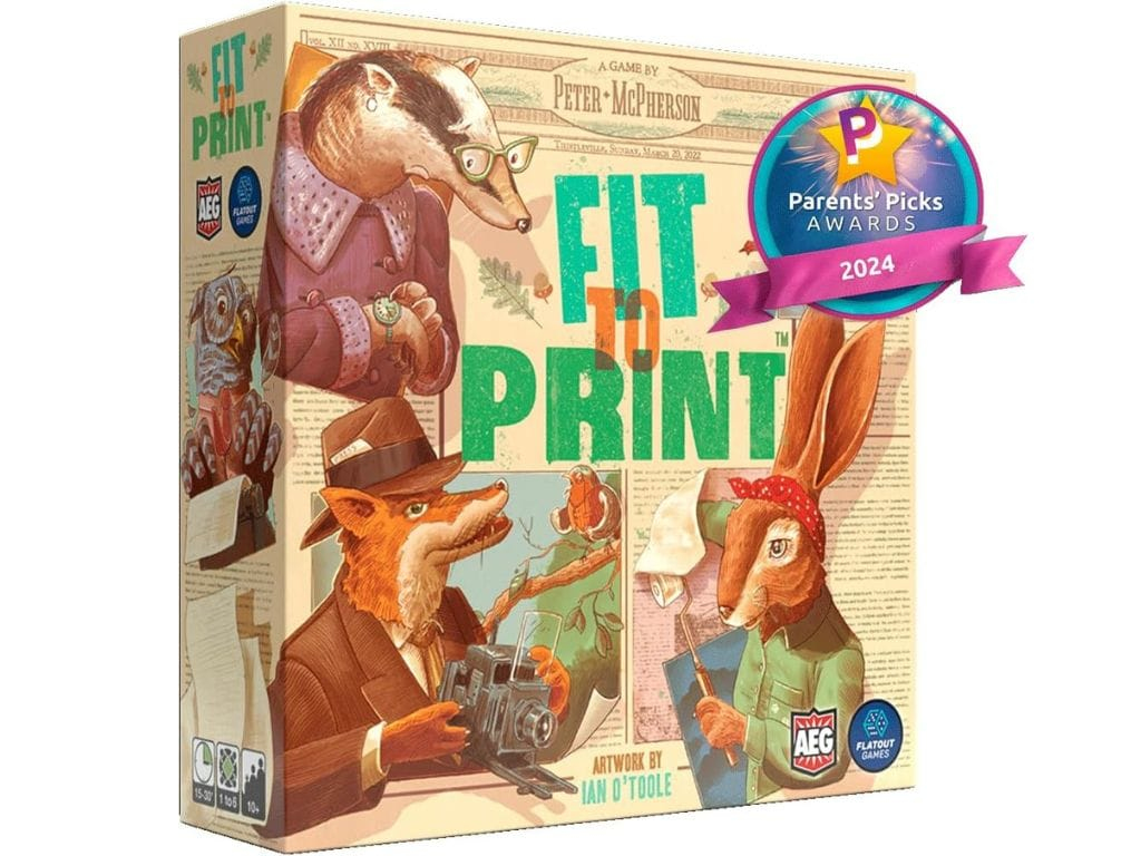 Fit to Print board game box